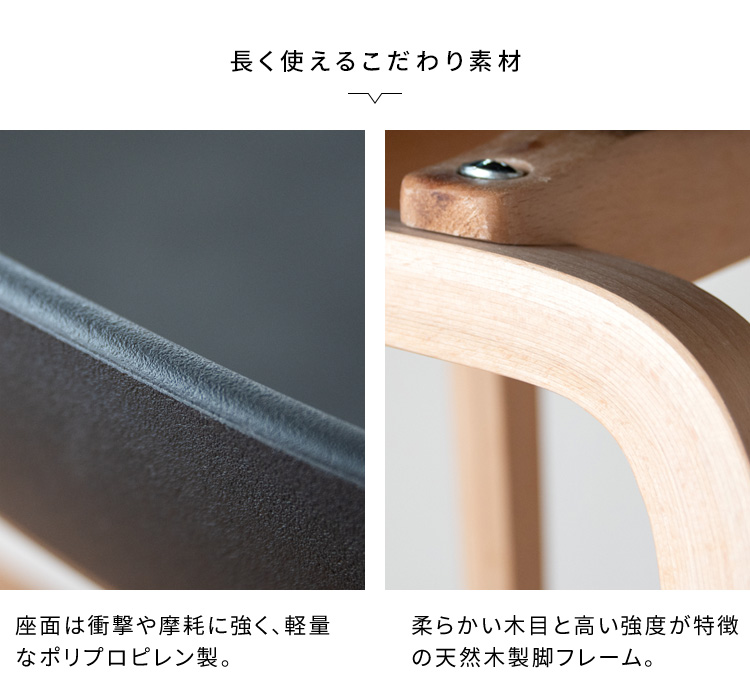 【新品未使用】カウンターチェア　ブラック２脚　北欧風 友安製作所 カウンターチェア 北欧 おしゃれ 背もたれ付き