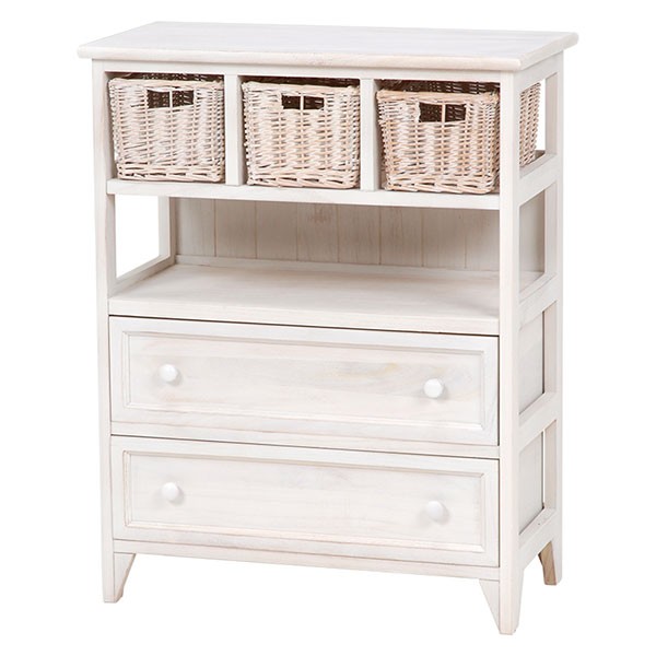 リビングチェスト 幅60 完成品 ４段 木製 限定特価 姫系 アンティーク おしゃれ P5 かわいい ホワイト 安い タンス 白家具 引き出し