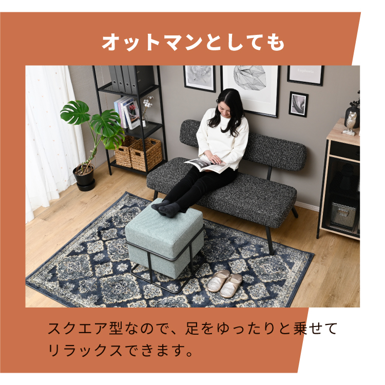 グレー スクエア オットマン 折り畳み式 グレー スクエア オットマン 折り畳み式 【公式通販】