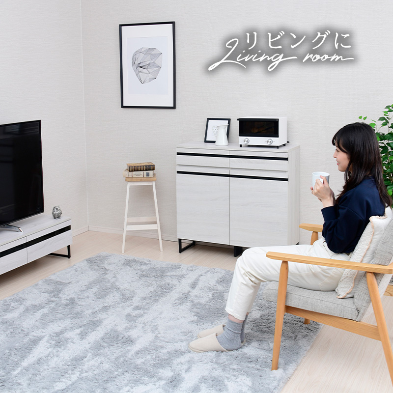 キャビネット 北欧モダン 木製 収納 サイドボ...の詳細画像3