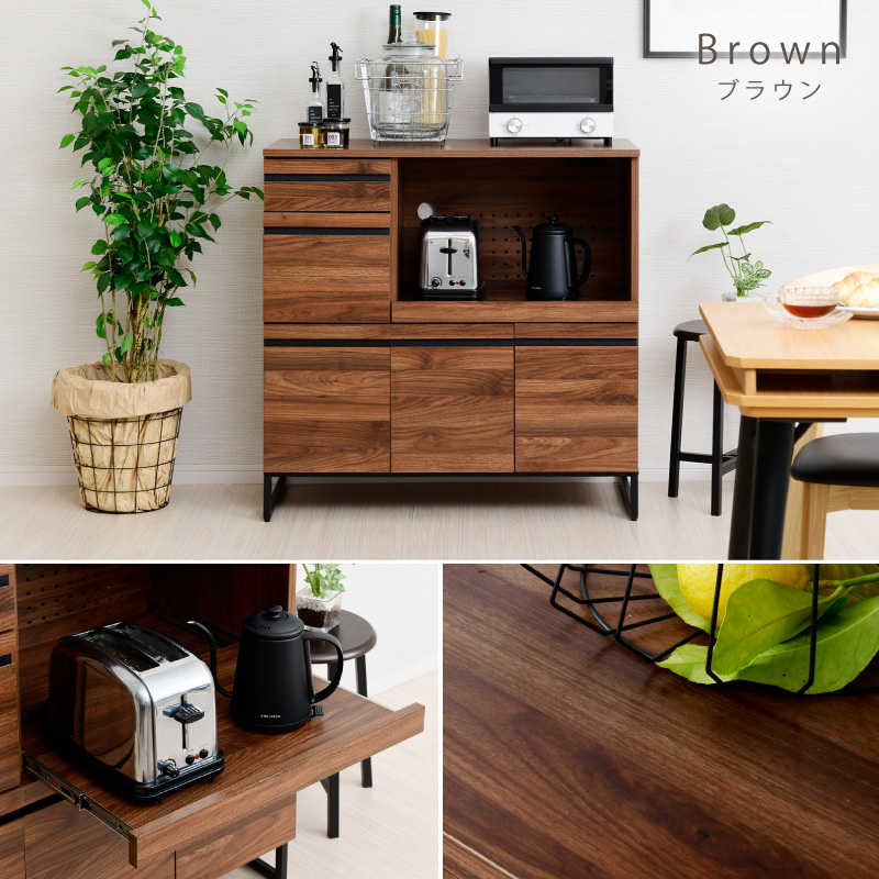 Cloudear レンジ台 大型レンジ対応 コンセント付き 幅90cm レンジ