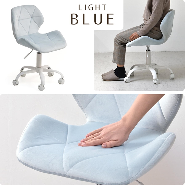 かわいい4色 キャスター付き 勉強椅子 おしゃれ ホワイト 白 ピンク 高