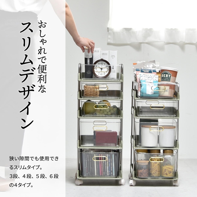 コンパクトさがちょうどいい ミニワゴン 3段 キャスター付き 引き出し