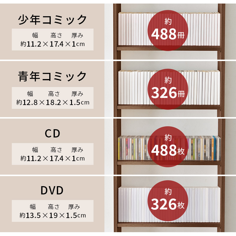 天井 突っ張り式 本棚 幅60cm 突っ張りラック 木製 オープンラック