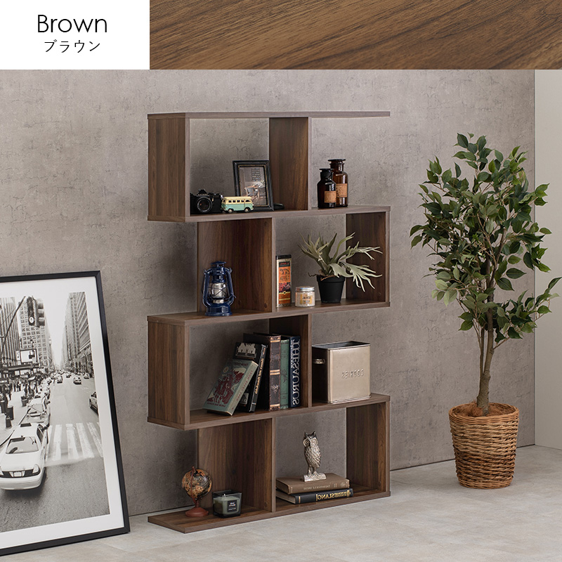 縦置き 横置き ディスプレイラック 4段 ワイド 幅90 リビング 間仕切り