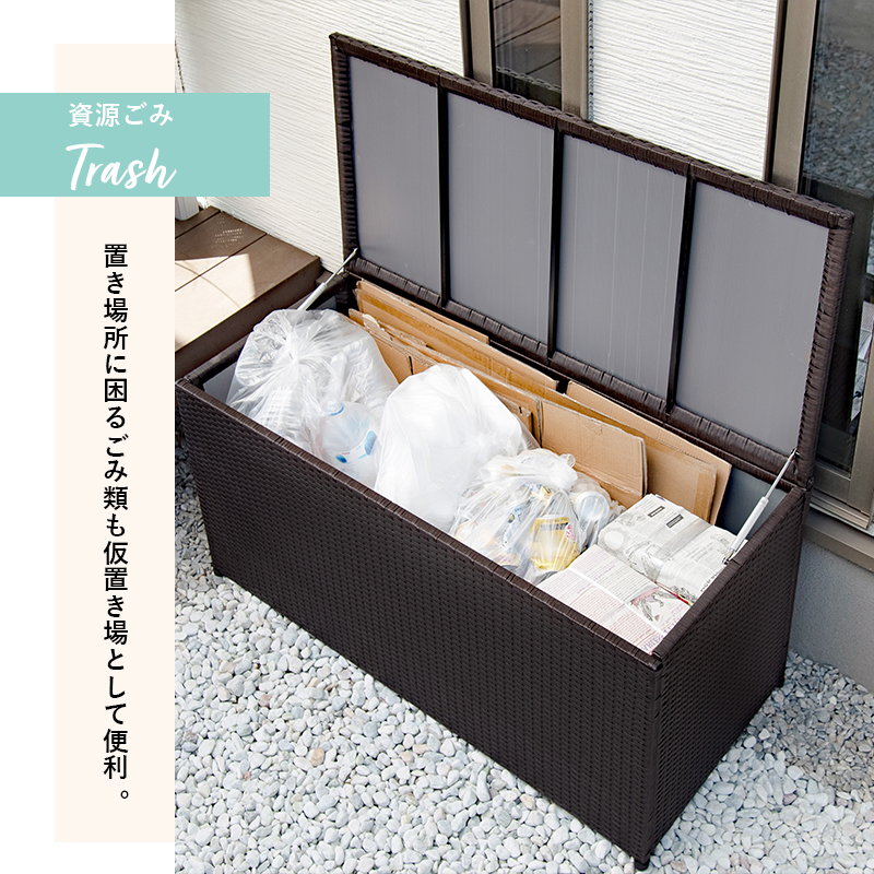 【収納力抜群】カゴ 大きめ 深め 片付け ダークブラウン rud2430gy_lp01.jpg