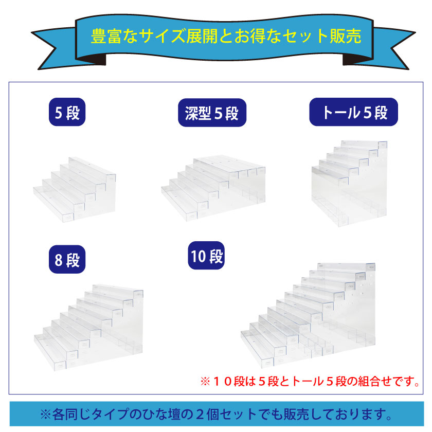 コレクションケース ひな壇 アクスタ スタンド 10段 2個セット