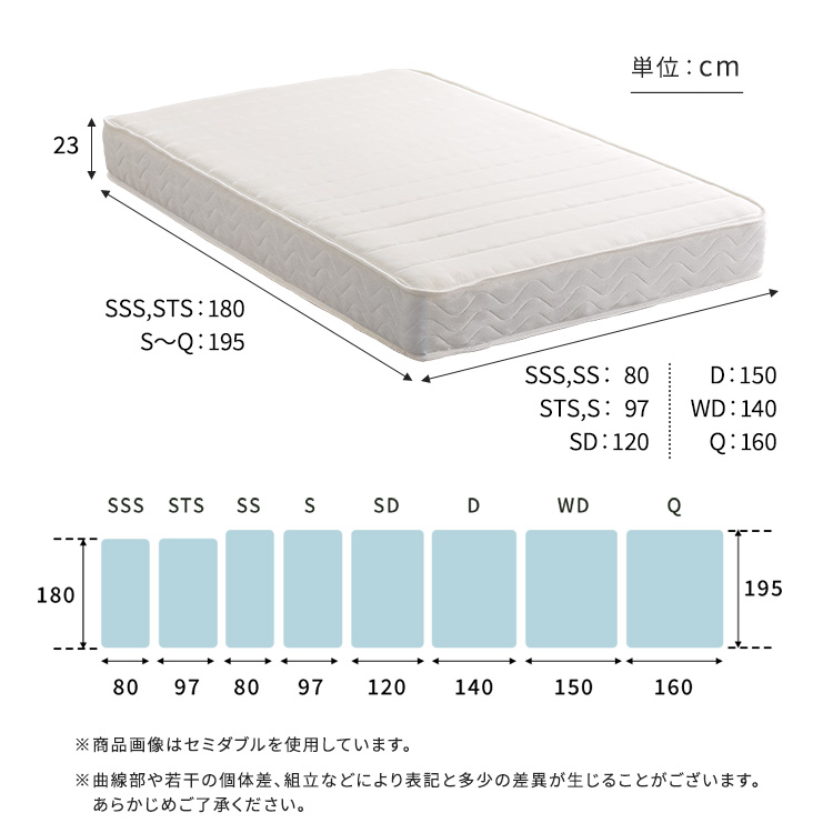 選べる3種類の硬さ 日本製 ポケットコイル マットレス クイーン ダブル 