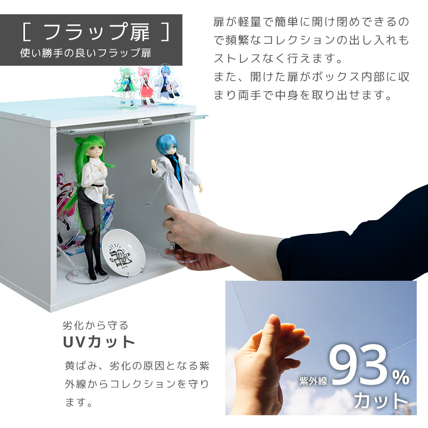 お得な2個セット コレクションケース アクリル 扉付き コレクション フィギュア 棚 ラック 卓上 木製 コレクションラック 透明扉 人形ケース トミカ ミニカー 関連画像3