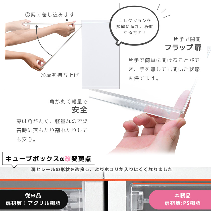 お得な2個セット コレクションケース アクリル 扉付き コレクション フィギュア 棚 ラック 卓上 木製 コレクションラック 透明扉 人形ケース トミカ ミニカー 関連画像4