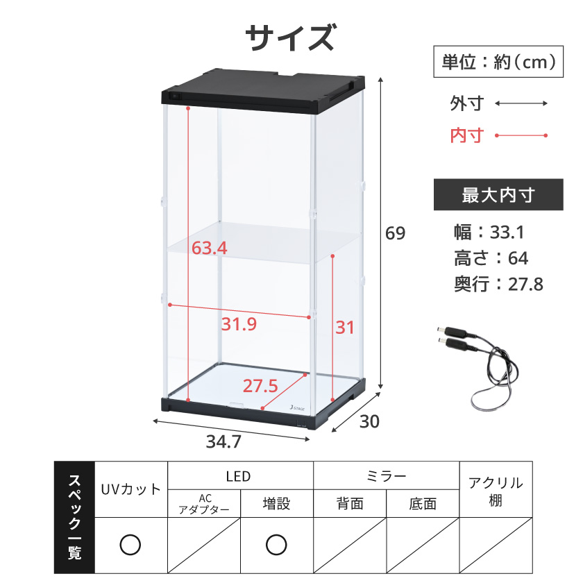 追加連結用 J-STAGE スーパーハイタイプ LED アクリル