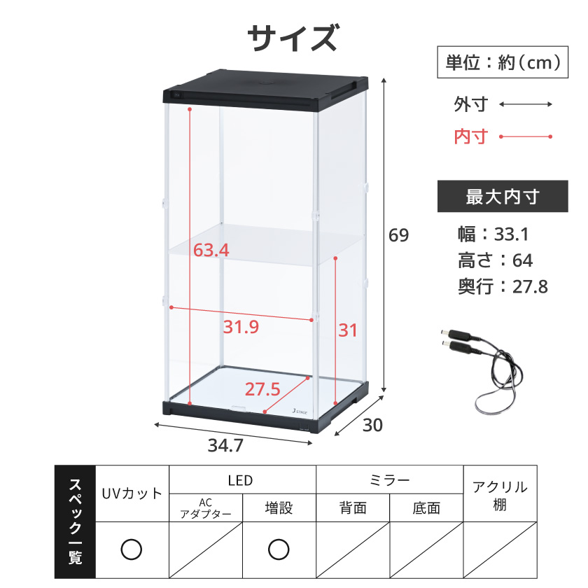 追加連結用 J-STAGE スーパーハイタイプ LED アクリルコレクション