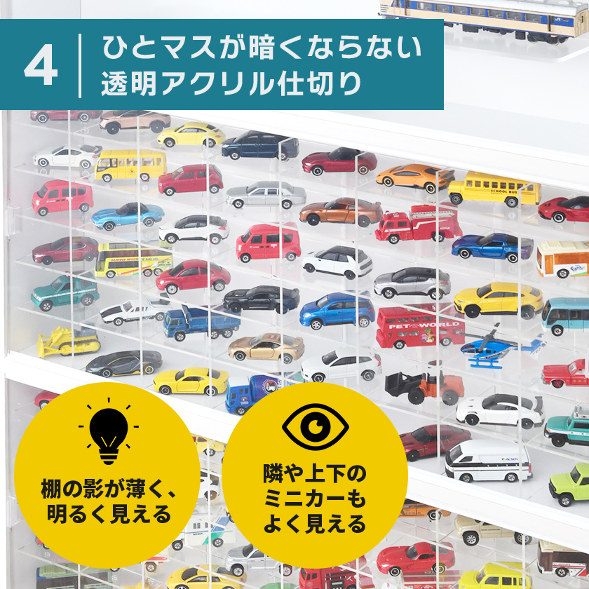 最大576台収納 ミニカー コレクションケース マグリル突っ張り