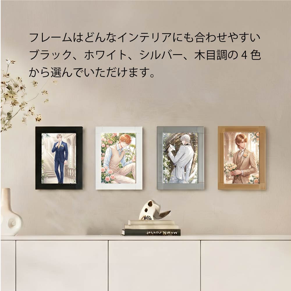 アクリルボード 額縁 壁掛け A6 フレーム アクリルパネル フォト