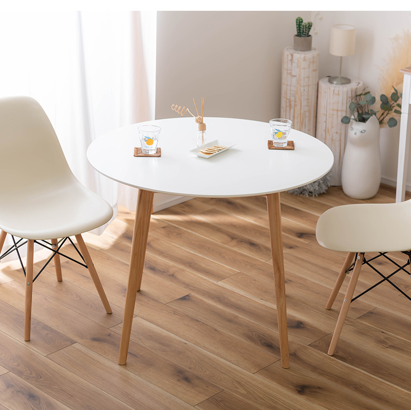 おしゃれ 北欧テイスト ラウンドテーブル W90 丸型 円形 ダイニング