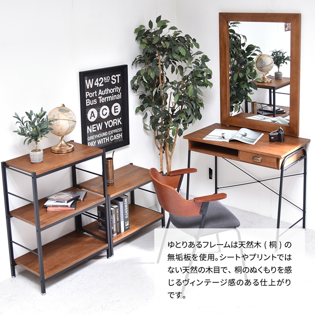 大型　ヴィンテージ  鏡　壁掛け　木製　木枠　ウォールミラー　大理石柄 ウォールミラー 44.5×52.5cm ヴィンテージ 古木材