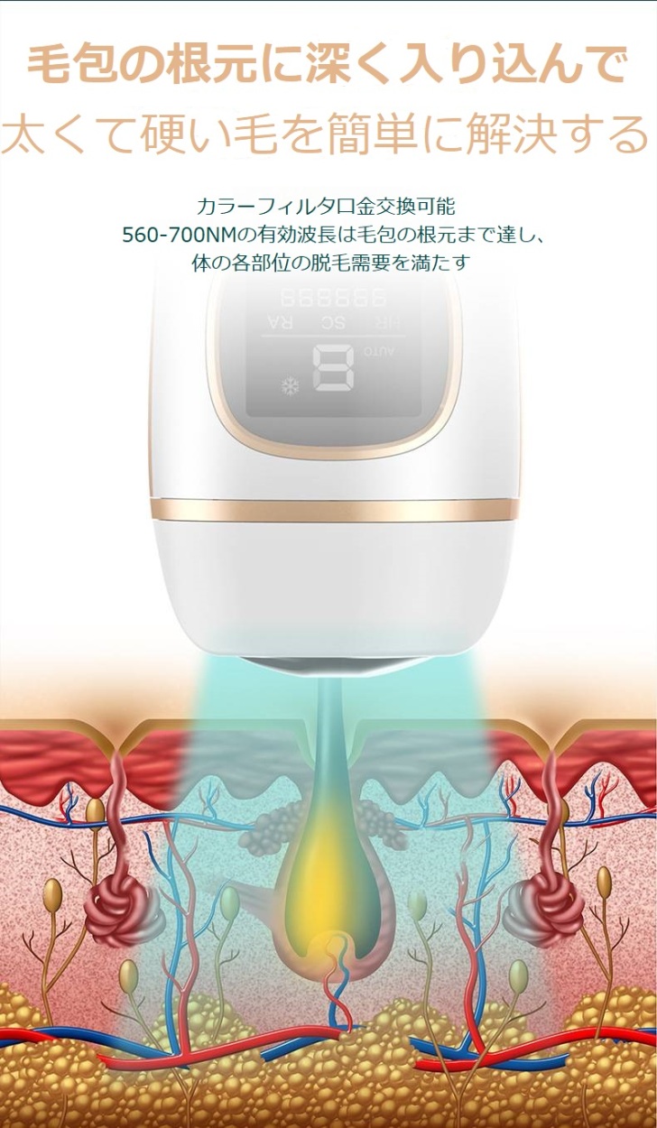 レーザー脱毛器 PR+ 脱毛器 脱毛機 光 脱毛 除毛 ムダ毛処理 家庭用 自宅 セルフ脱毛 背中 顔 脇 腕 足 PLUS IPL LASER  HAIR REMOVAL 美容機器