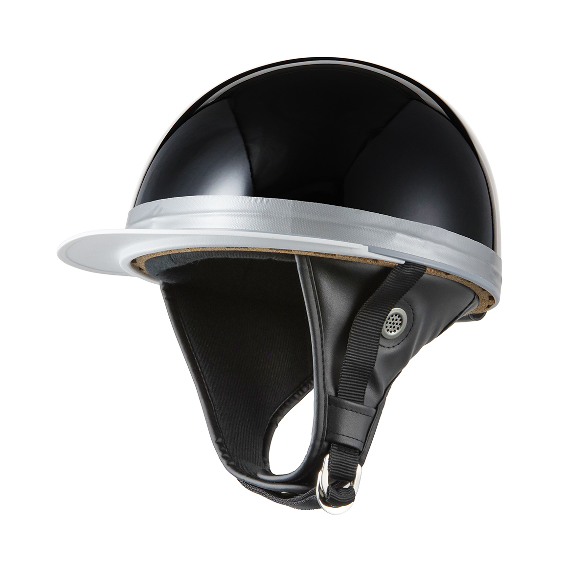 バイクヘルメット コルク半キャップ ソリッド ガンメタ フリーサイズ 57cm~60cm SG規格適合 PSCマーク取得 ソリッド 原付・スクーター  ヘルメット