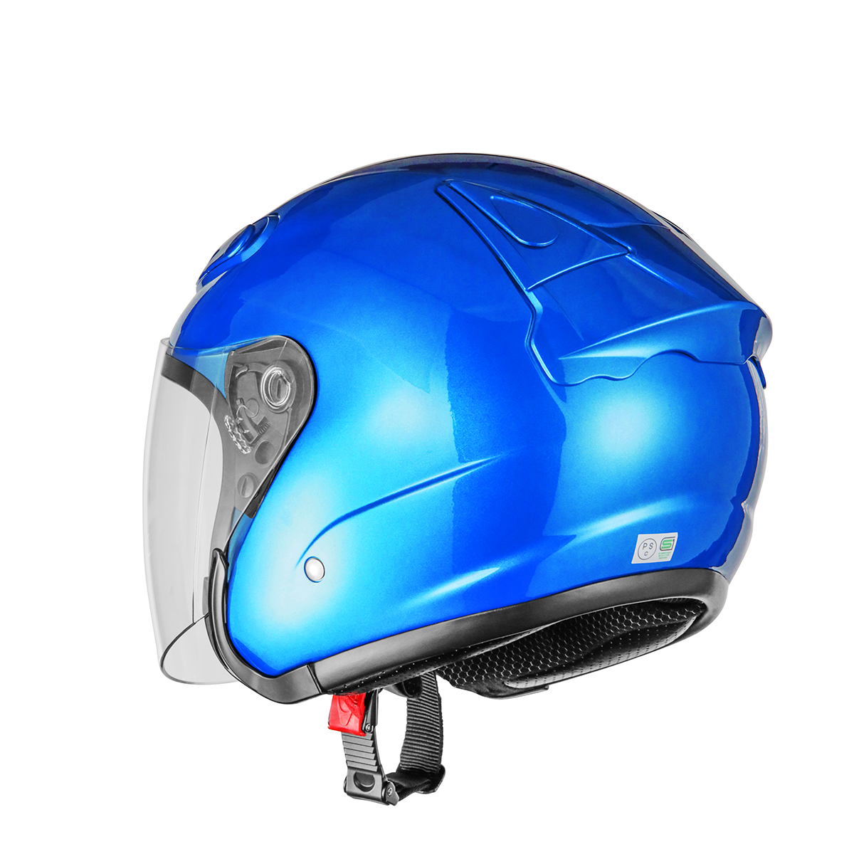 いラインアップ バイクヘルメット エアロフォルムジェットヘルメット ブルー 青 セキュリティ・セーフティ