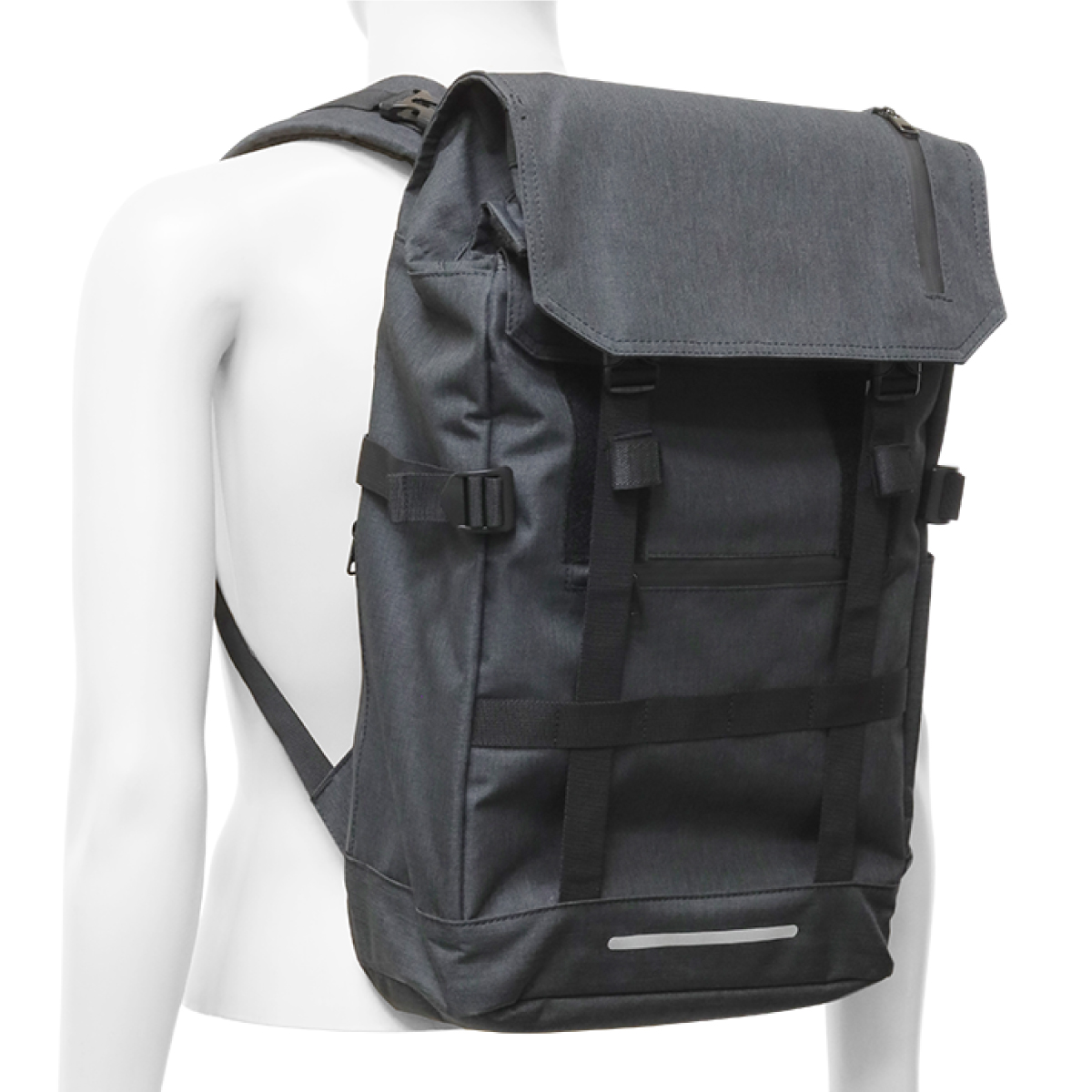 モバイルバッテリー付きのリュック バイク 防災 リュック ブラック USB充電ポート付き リュックサック 25L