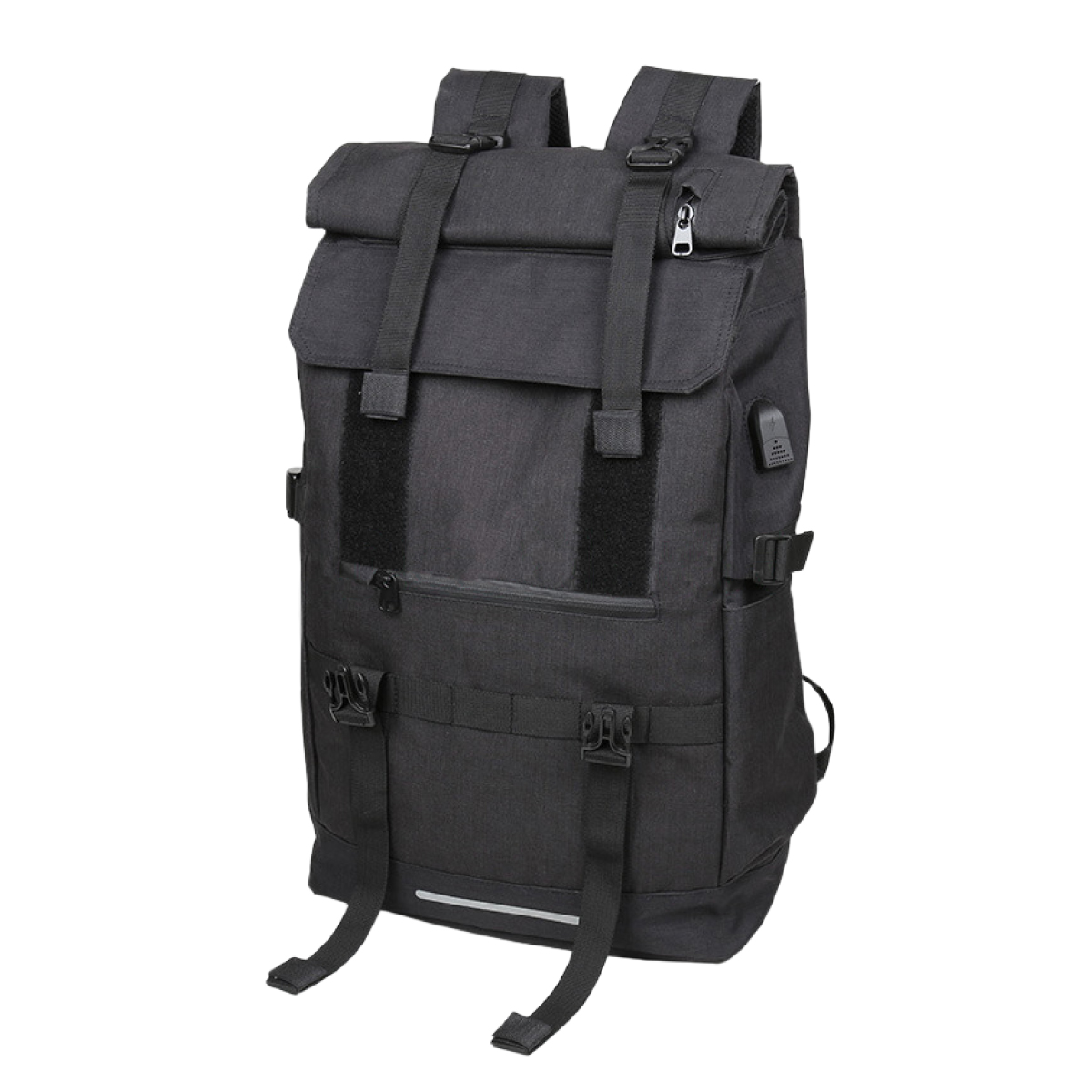 バイク 防災 リュック ブラック USB充電ポート付き リュックサック 25L