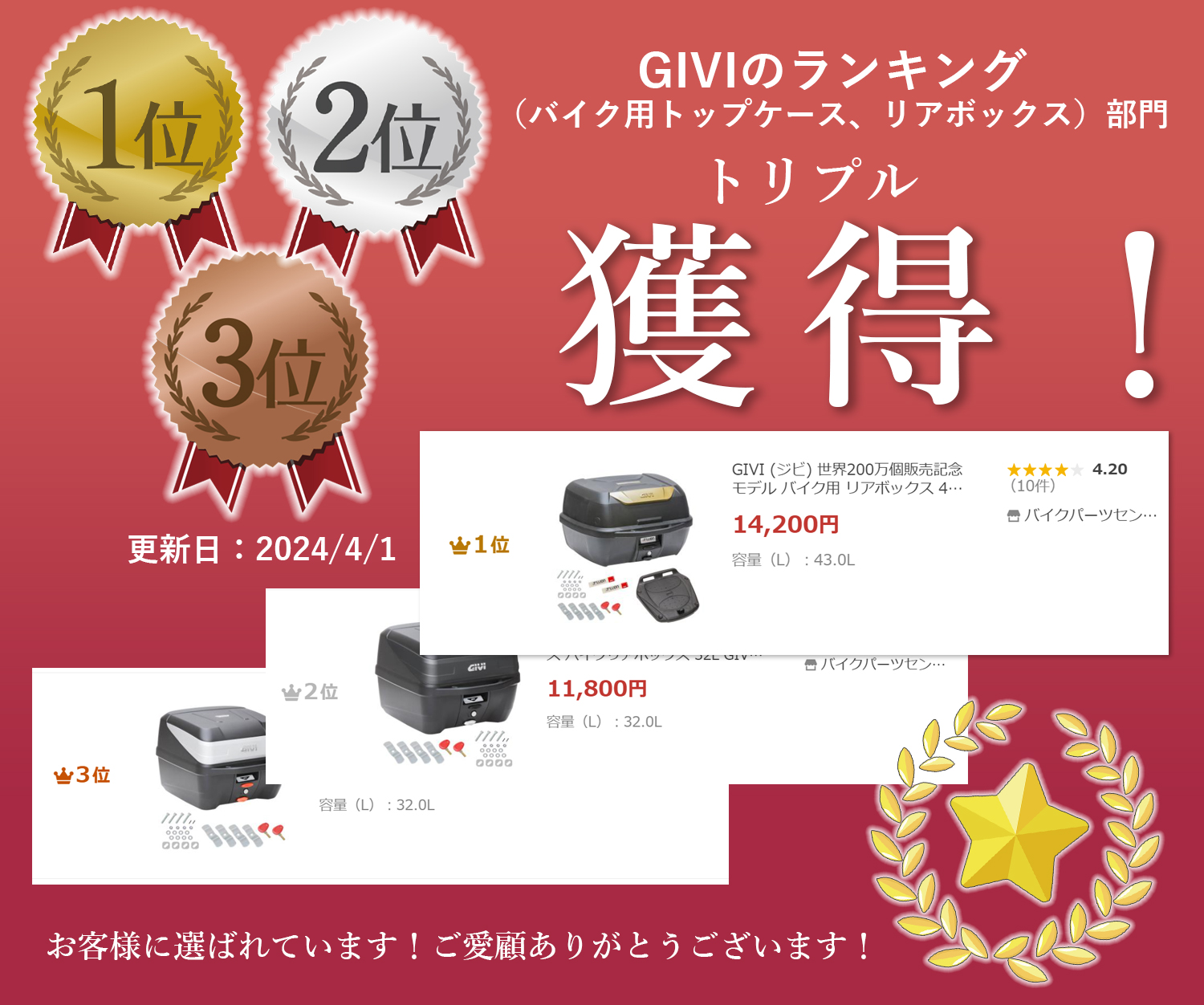 GIVIjibi for motorcycle rear box 43L black 