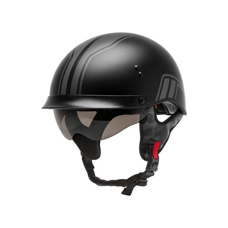 GMAX ジーマックス HH65 Full Dress Twin Helmet Black/Silver ハーフ