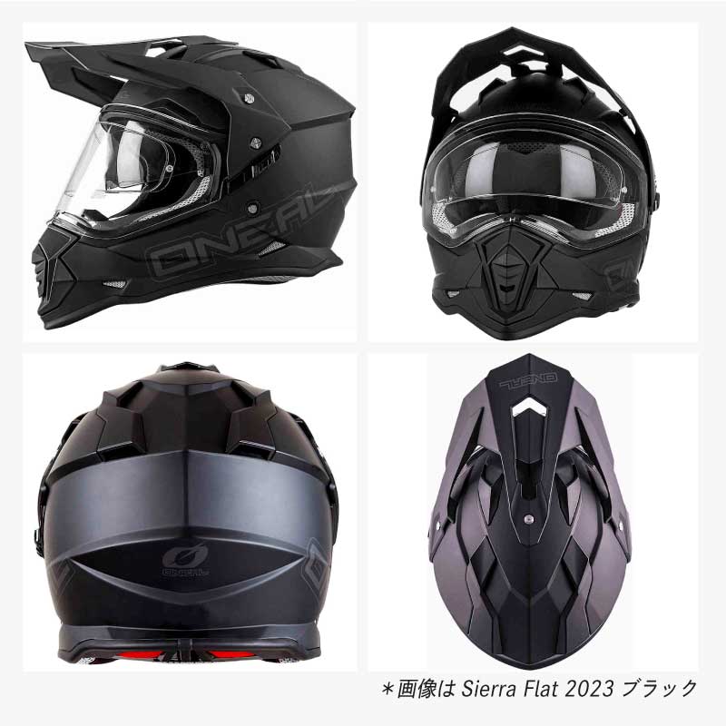 ＼全品5%+1000円★5/12(日)限定／Oneal オニール Sierra Flat V.22 モトクロスヘルメット シールド付オフロードヘルメット