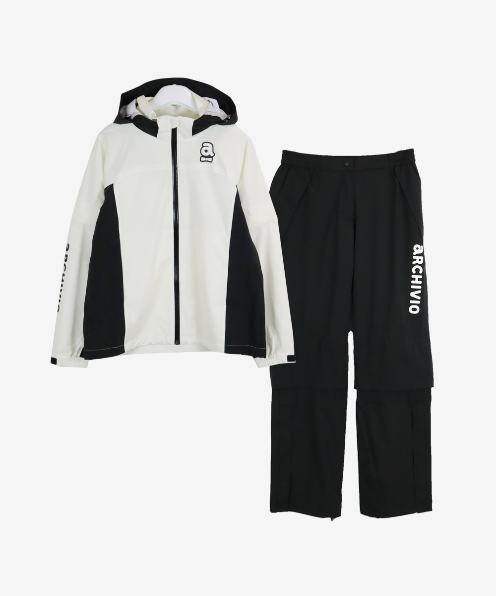ホワイト レインウェア ジャケットとパンツ セット Amazon | [ANXIACWR] レインウェア 上下 レディース レイン