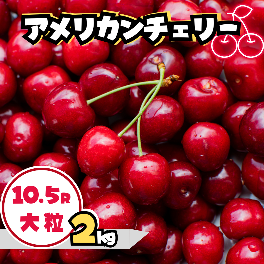 さくらんぼ アメリカンチェリー 10.5(R) 2kg ダークチェリー さくらんぼ