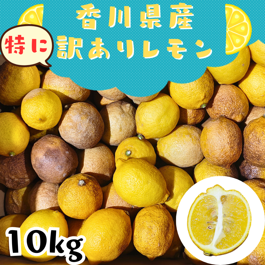 レモンとバナナ　訳あり　B品　10キロ 特に訳あり レモン 10kg +2kg 香川県産 国産 家庭用 加工用 果汁用