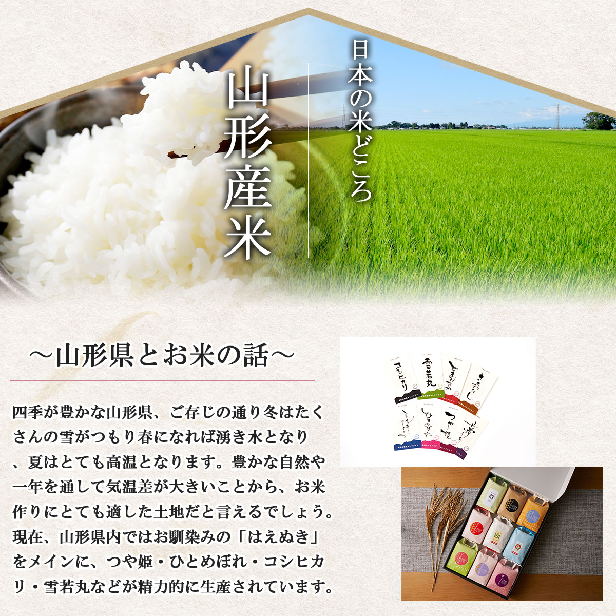 令和7年産 山形県産 つや姫・雪若丸 食べ比べセット（2kg×2袋）白米