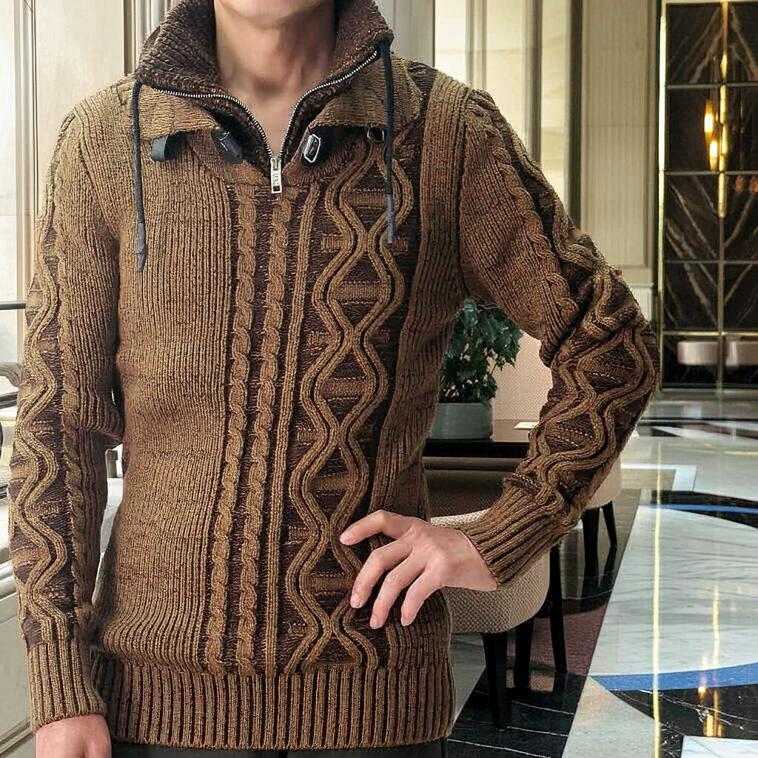 ハイネック ローゲージニット モックネック スタンドカラー セーター