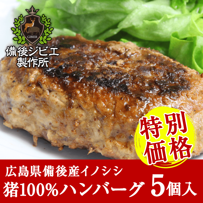 広島県備後産猪肉ハンバーグ