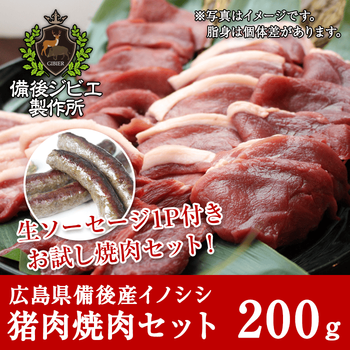 広島県備後産猪肉焼肉お試しセット