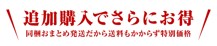 加購入でさらにお得