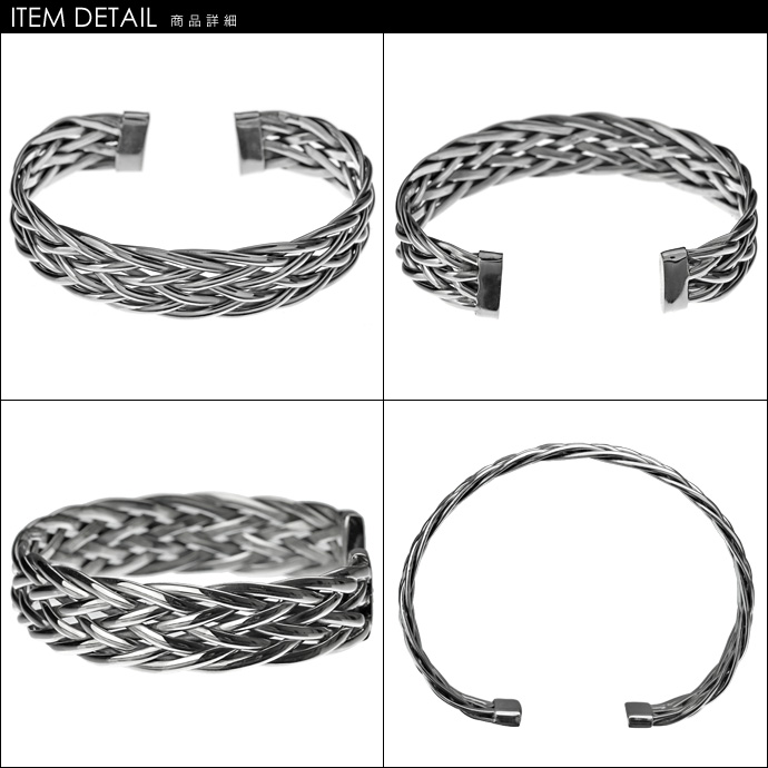 ブレスレット メンズ シルバー925 メッシュ バングル 編み込み 透かし ワイド 幅広 太め シルバーブレスレット アクセサリー 人気 おしゃれ 20代 30代 40代 50代の画像