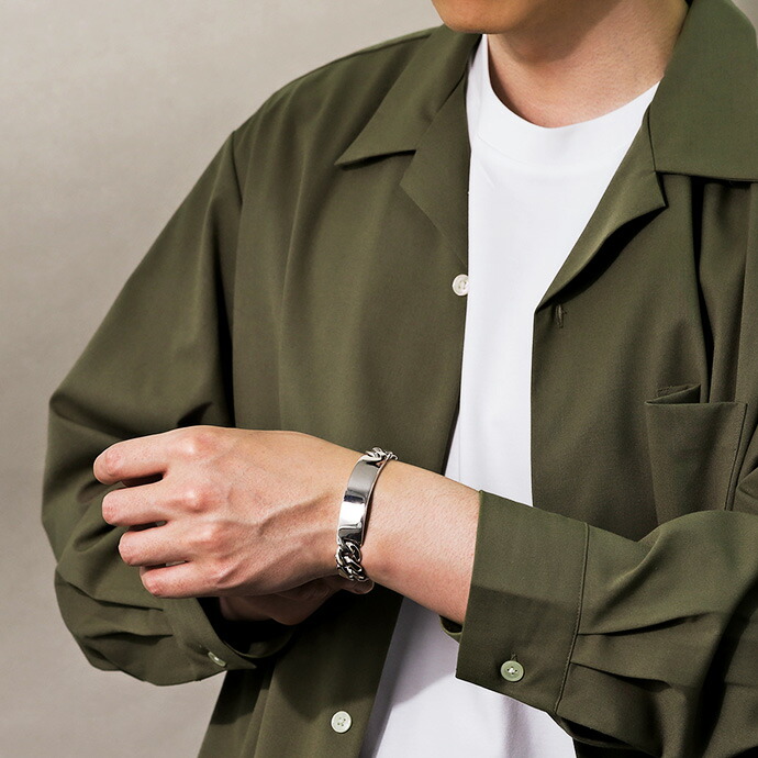 Binich（ビニッチ） 喜平チェーン ブレスレット 幅広 太め IDプレート