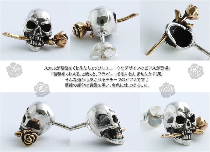 Binich（ビニッチ） ピアス メンズ レディース シルバー925 スカル 