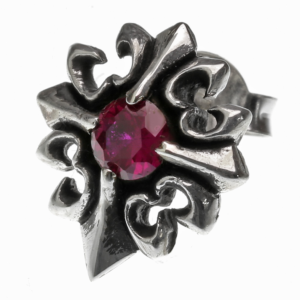 Binich（ビニッチ） ブルームクロス ジルコニア ピアス メンズ