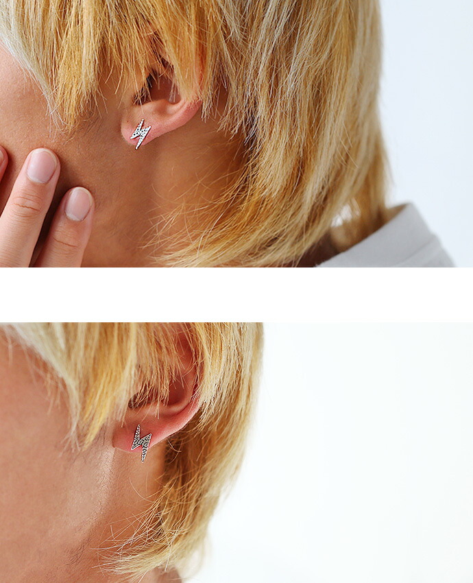 Binich（ビニッチ） ピアス メンズ レディース シルバー925 稲妻