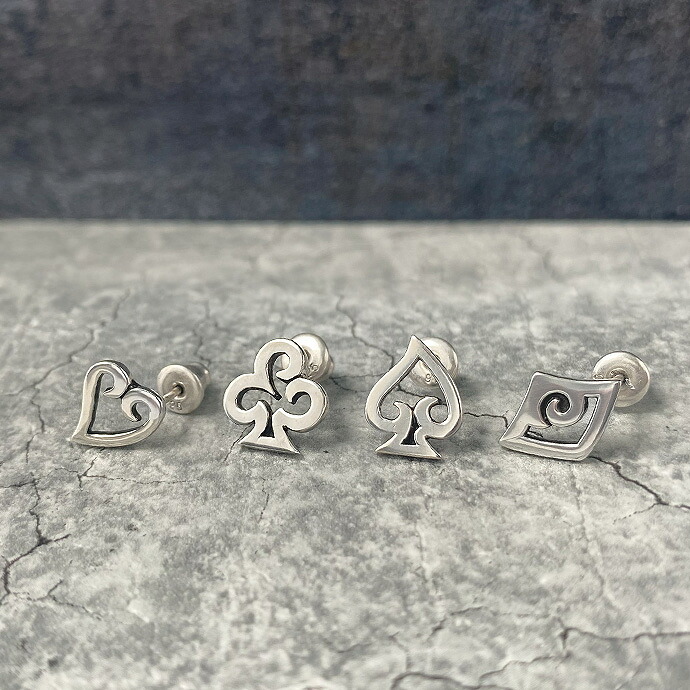 Binich（ビニッチ） トランプ ピアス メンズ レディース シルバー925