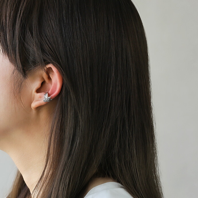 Indian Jewelry シルバー925 イーグル イヤーカフ ピアス穴不要 メンズ