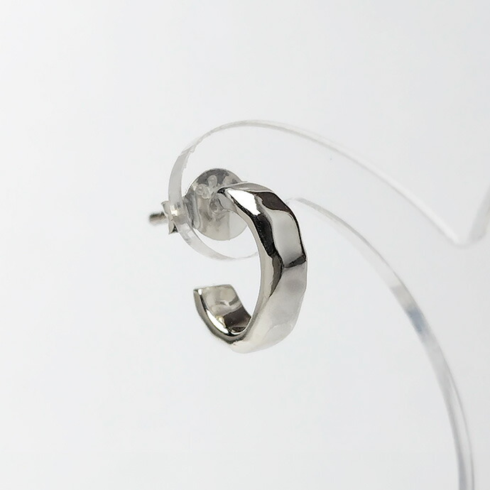 Binich（ビニッチ） フープピアス メンズ レディース 槌目 平打ち