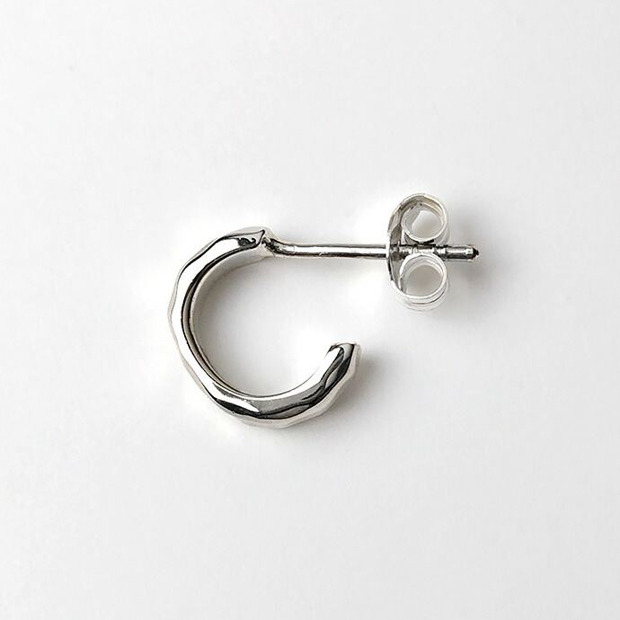ルメール　シルバー フープ型 ピアス(片耳用) LEMAIRE（ルメール） GIRASOL オープンフープ ピアス シルバー 両耳用