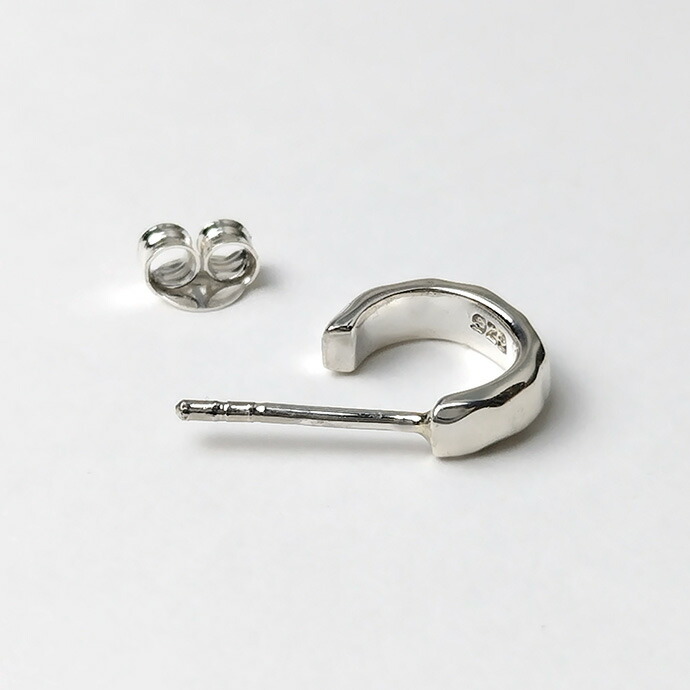 Binich（ビニッチ） フープピアス メンズ レディース 槌目 平打ち