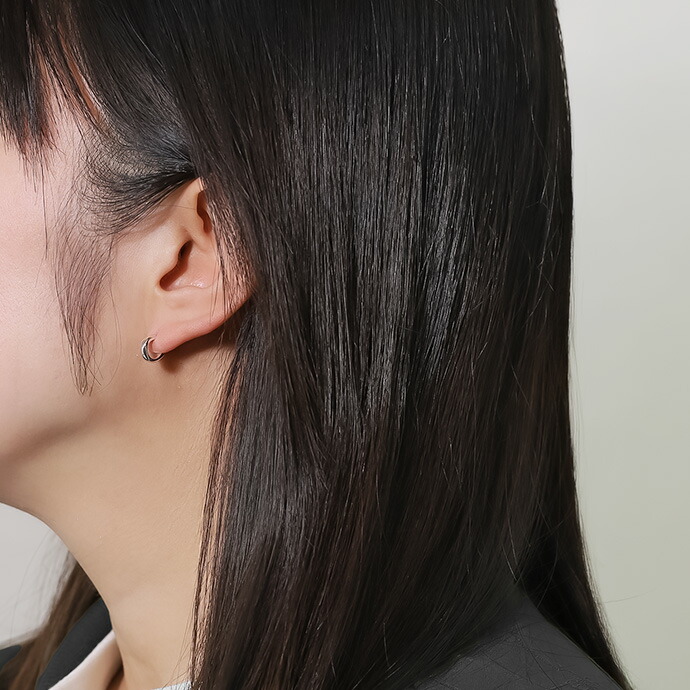 Binich（ビニッチ） ピアス メンズ 片耳用 シルバー925 フープピアス