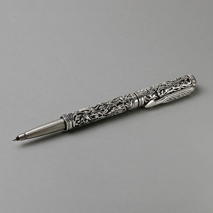 シルバー925 アラベスク柄 彫金 パーカーボールペン 高級 PARKER