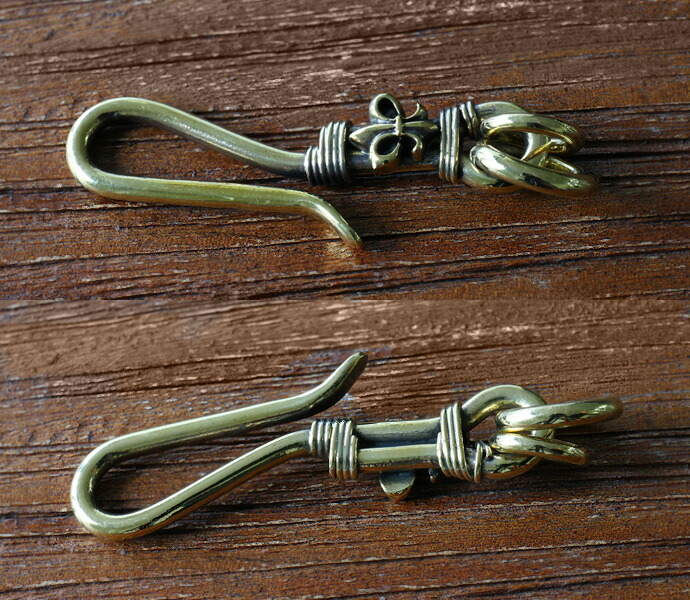 Binich キーホルダー キーリング キーフック 真鍮 ゴールド 鍵