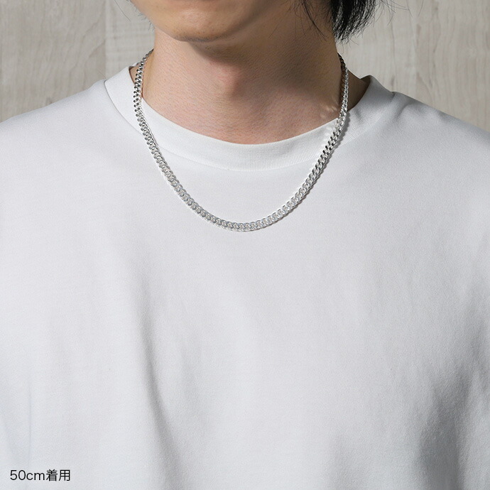シルバー925 ペーパーチェーン　45cm ネックレス　メンズ　新品　2-35 ネックレス メンズ シルバー925 チェーン 幅2.8mm 45cm ロープ